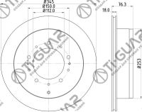 Диск тормозной TG-42431-0C011/RN1267V левый *Ti•GUAR (перфорированный)